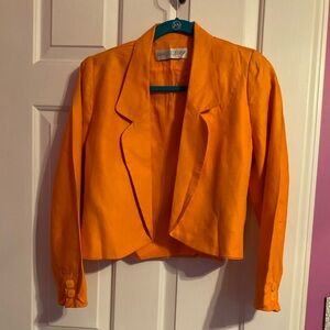 Valerie Stevens Vibrant Orange Blazer